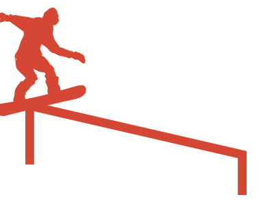 snowboarder grinding down a rail gif